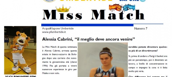 Miss Match n.7, protagonista Alessia Cabrini